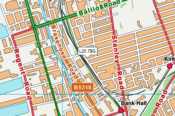 L20 7BG map - OS VectorMap District (Ordnance Survey)