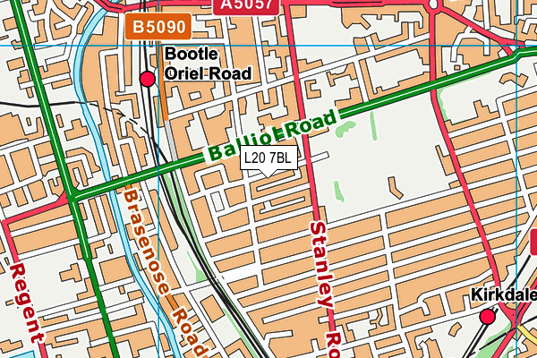 L20 7BL map - OS VectorMap District (Ordnance Survey)