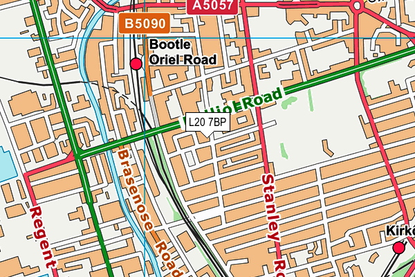 L20 7BP map - OS VectorMap District (Ordnance Survey)