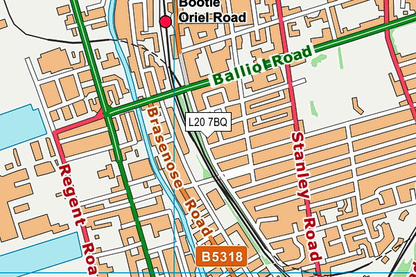 L20 7BQ map - OS VectorMap District (Ordnance Survey)