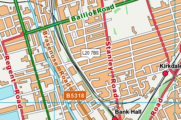 L20 7BS map - OS VectorMap District (Ordnance Survey)