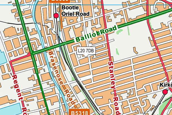 L20 7DB map - OS VectorMap District (Ordnance Survey)