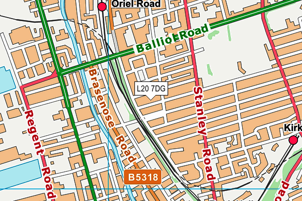 L20 7DG map - OS VectorMap District (Ordnance Survey)