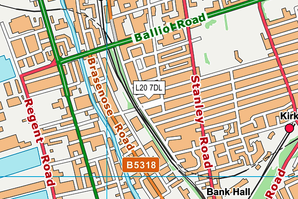 L20 7DL map - OS VectorMap District (Ordnance Survey)