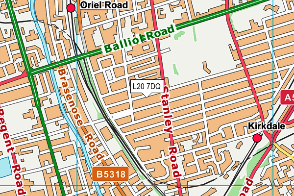 L20 7DQ map - OS VectorMap District (Ordnance Survey)