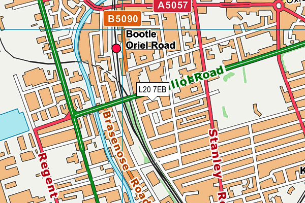 L20 7EB map - OS VectorMap District (Ordnance Survey)