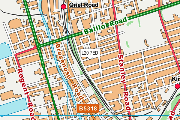 L20 7ED map - OS VectorMap District (Ordnance Survey)