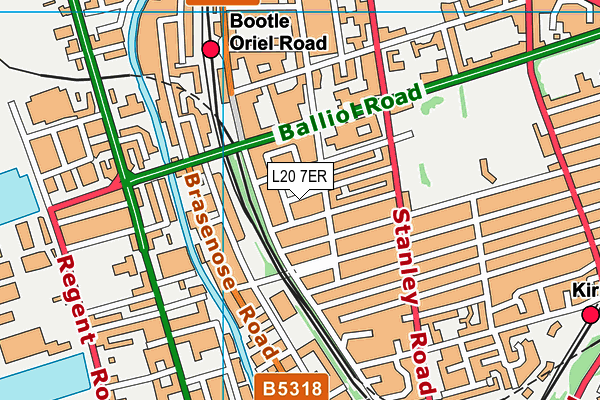 L20 7ER map - OS VectorMap District (Ordnance Survey)