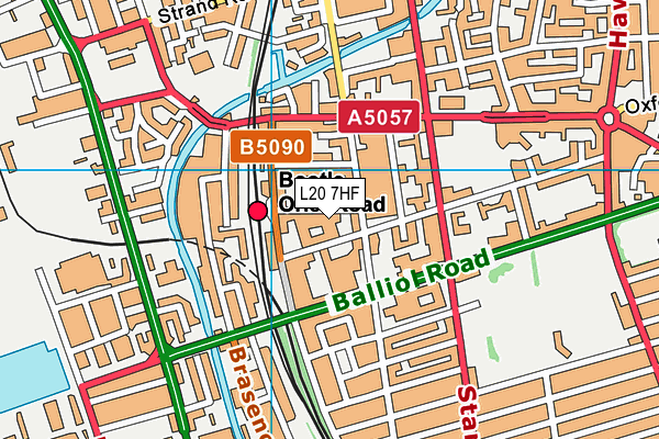 L20 7HF map - OS VectorMap District (Ordnance Survey)