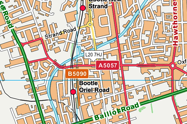 L20 7HJ map - OS VectorMap District (Ordnance Survey)