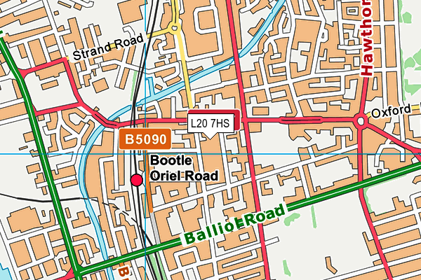 L20 7HS map - OS VectorMap District (Ordnance Survey)