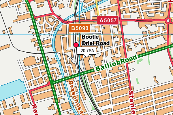 L20 7SA map - OS VectorMap District (Ordnance Survey)