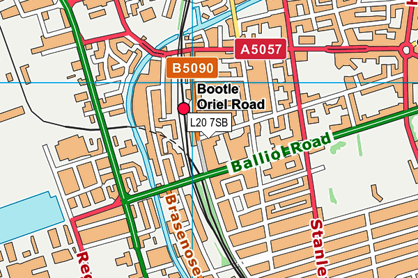 L20 7SB map - OS VectorMap District (Ordnance Survey)