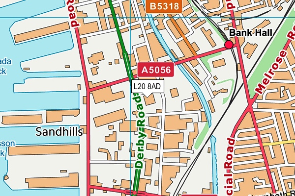 L20 8AD map - OS VectorMap District (Ordnance Survey)