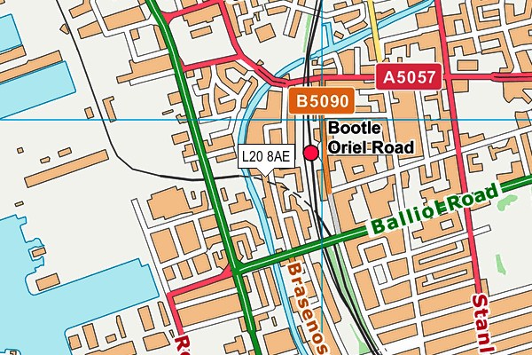 L20 8AE map - OS VectorMap District (Ordnance Survey)