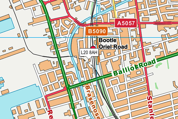 L20 8AH map - OS VectorMap District (Ordnance Survey)