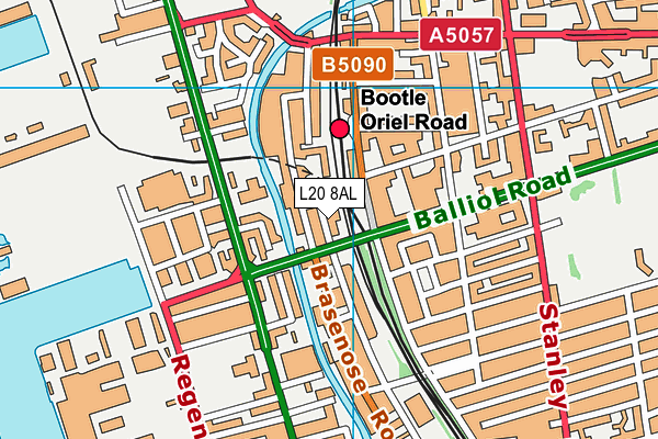 L20 8AL map - OS VectorMap District (Ordnance Survey)