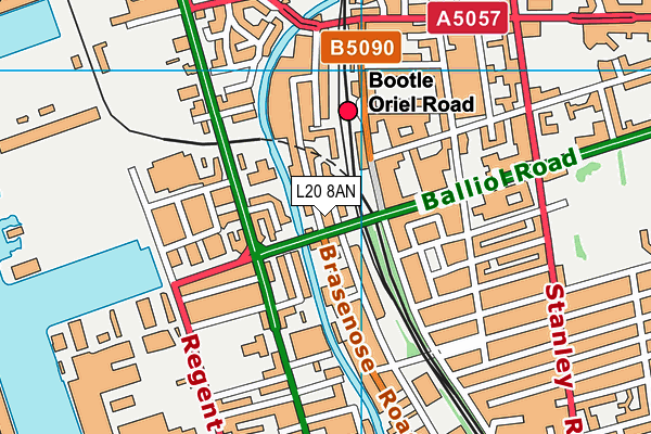 L20 8AN map - OS VectorMap District (Ordnance Survey)