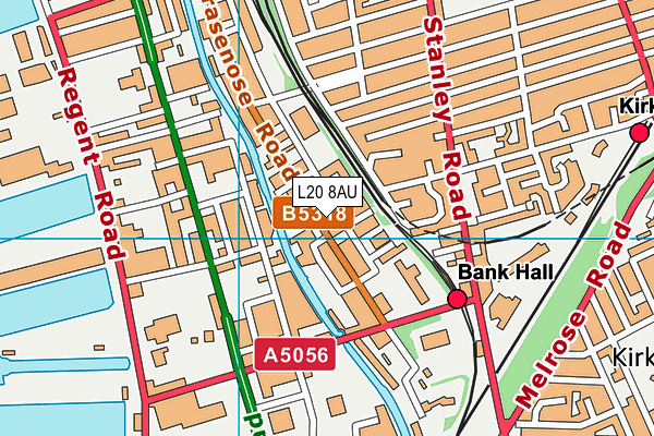 L20 8AU map - OS VectorMap District (Ordnance Survey)