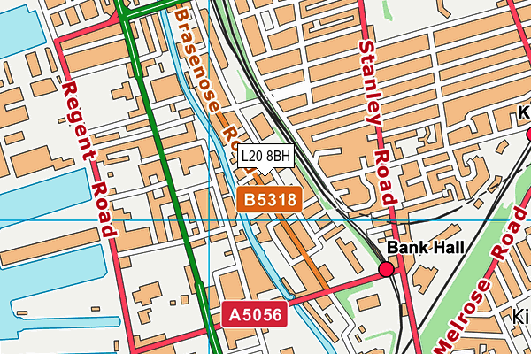 L20 8BH map - OS VectorMap District (Ordnance Survey)