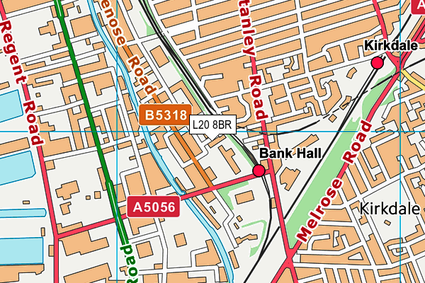 L20 8BR map - OS VectorMap District (Ordnance Survey)