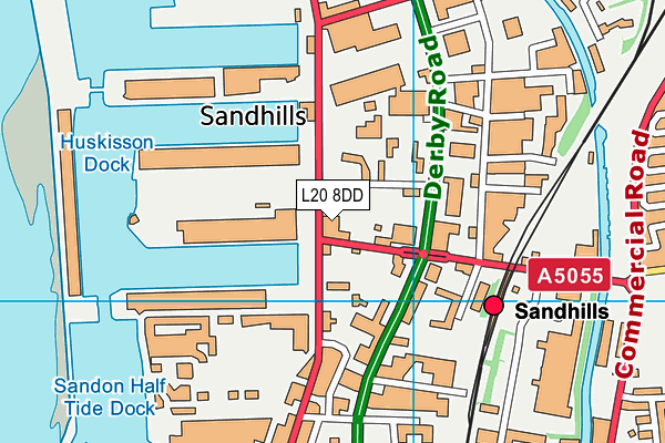 L20 8DD map - OS VectorMap District (Ordnance Survey)