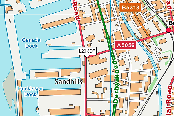 L20 8DF map - OS VectorMap District (Ordnance Survey)