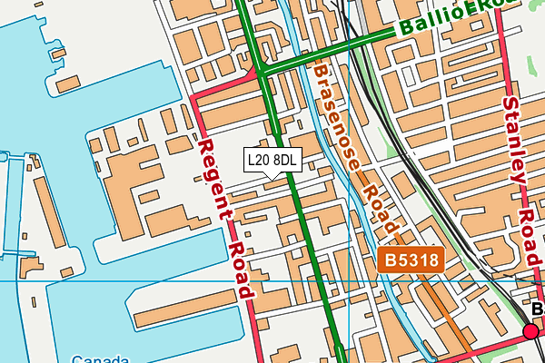 L20 8DL map - OS VectorMap District (Ordnance Survey)