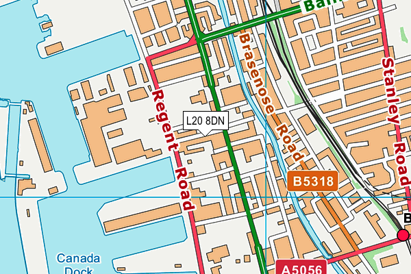 L20 8DN map - OS VectorMap District (Ordnance Survey)