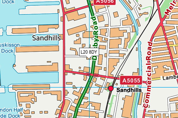 L20 8DY map - OS VectorMap District (Ordnance Survey)