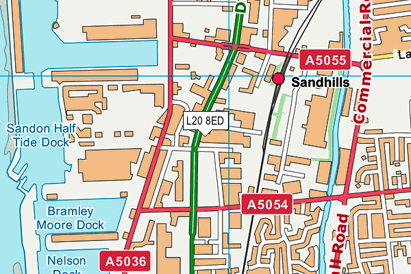 L20 8ED map - OS VectorMap District (Ordnance Survey)