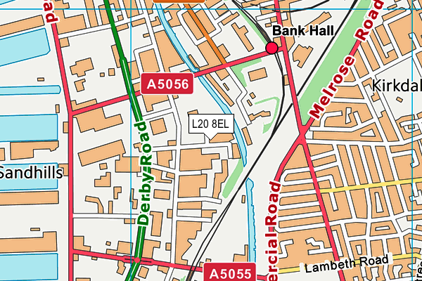 L20 8EL map - OS VectorMap District (Ordnance Survey)