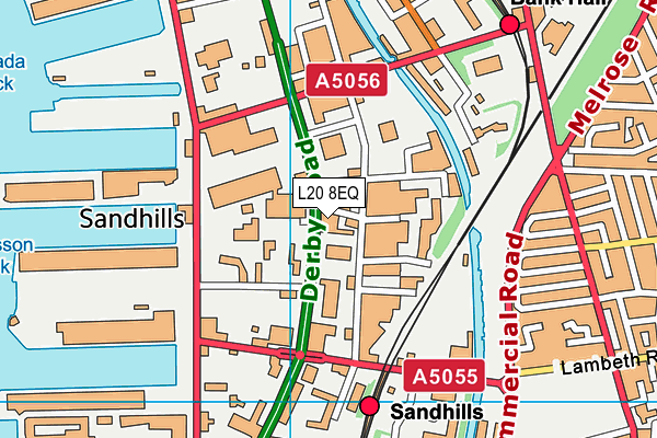 L20 8EQ map - OS VectorMap District (Ordnance Survey)