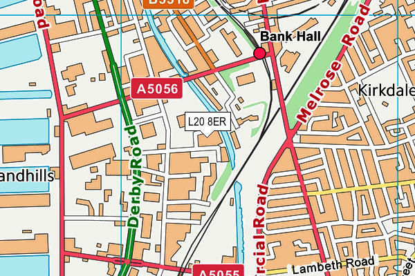 L20 8ER map - OS VectorMap District (Ordnance Survey)