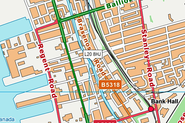 L20 8HJ map - OS VectorMap District (Ordnance Survey)