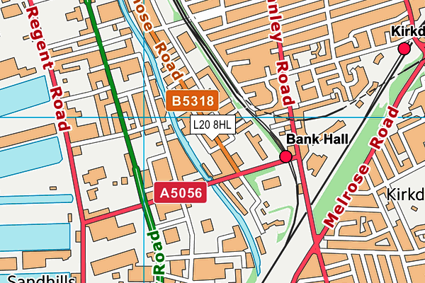 L20 8HL map - OS VectorMap District (Ordnance Survey)