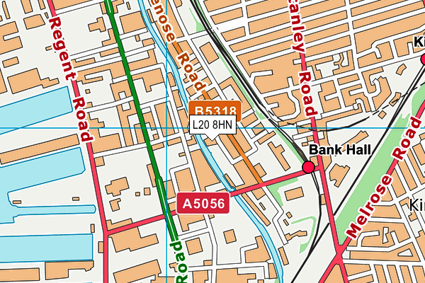 L20 8HN map - OS VectorMap District (Ordnance Survey)