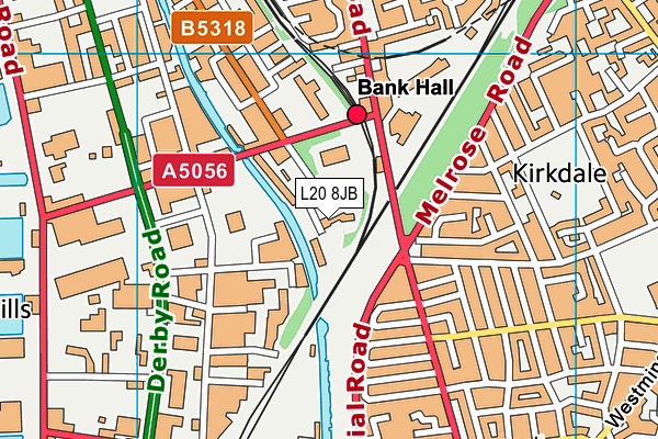 L20 8JB map - OS VectorMap District (Ordnance Survey)