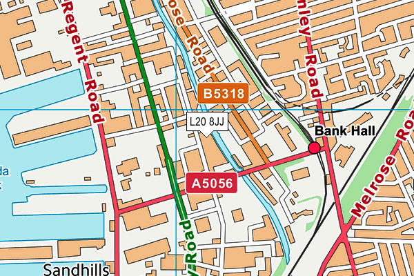 L20 8JJ map - OS VectorMap District (Ordnance Survey)