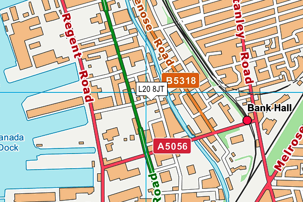 L20 8JT map - OS VectorMap District (Ordnance Survey)