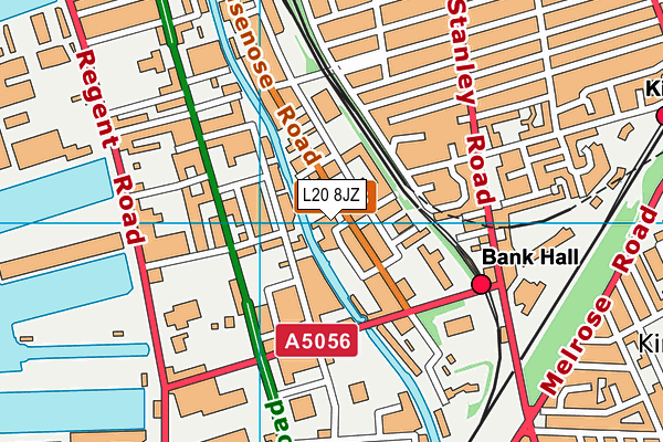 L20 8JZ map - OS VectorMap District (Ordnance Survey)