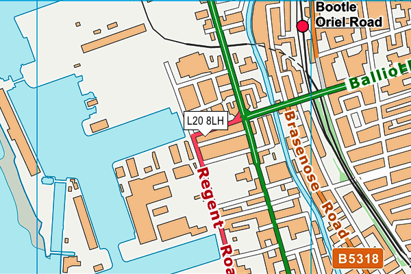 L20 8LH map - OS VectorMap District (Ordnance Survey)
