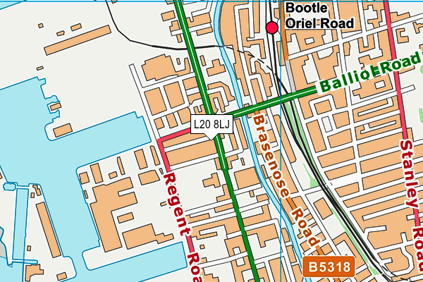 L20 8LJ map - OS VectorMap District (Ordnance Survey)