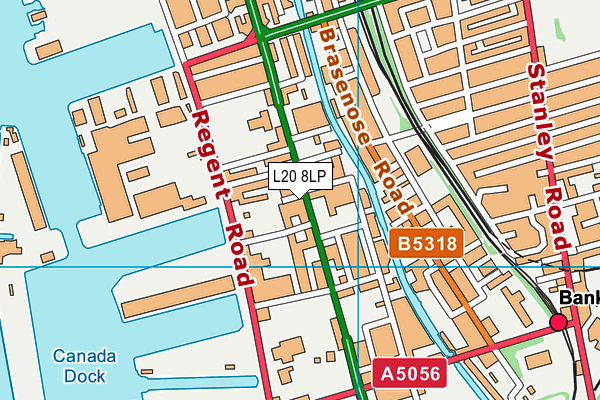 L20 8LP map - OS VectorMap District (Ordnance Survey)