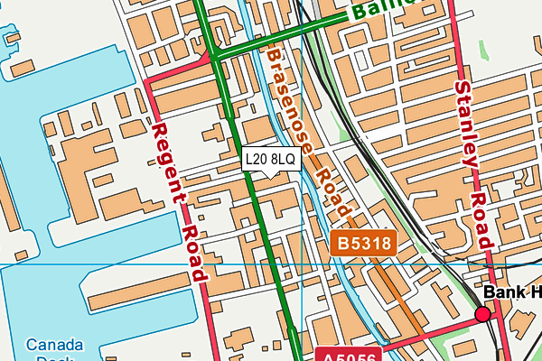 L20 8LQ map - OS VectorMap District (Ordnance Survey)