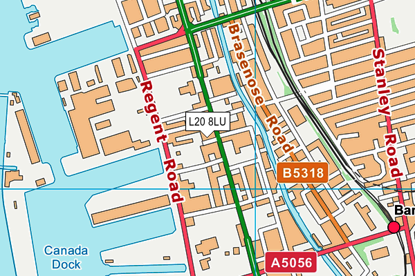 L20 8LU map - OS VectorMap District (Ordnance Survey)