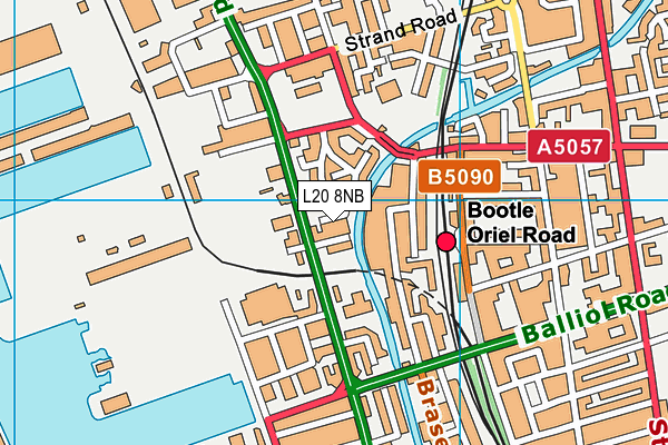 L20 8NB map - OS VectorMap District (Ordnance Survey)