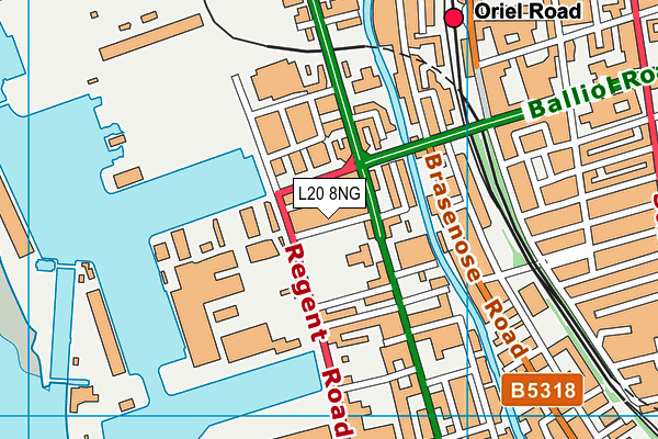 L20 8NG map - OS VectorMap District (Ordnance Survey)