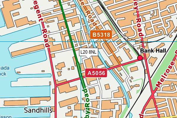 L20 8NL map - OS VectorMap District (Ordnance Survey)