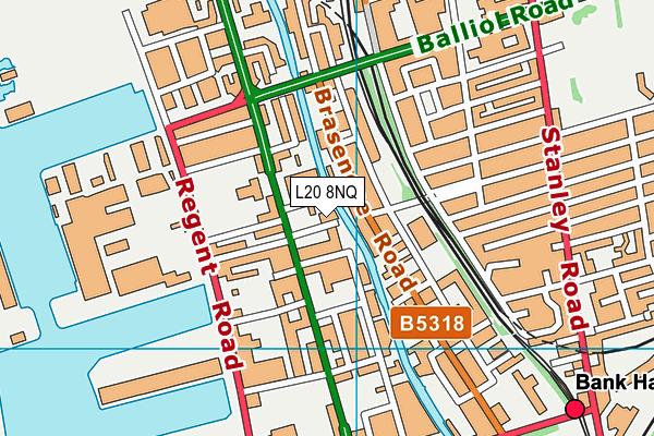 L20 8NQ map - OS VectorMap District (Ordnance Survey)